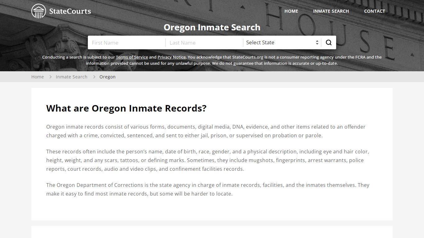 Oregon Inmate Search, Prison and Jail Information ...